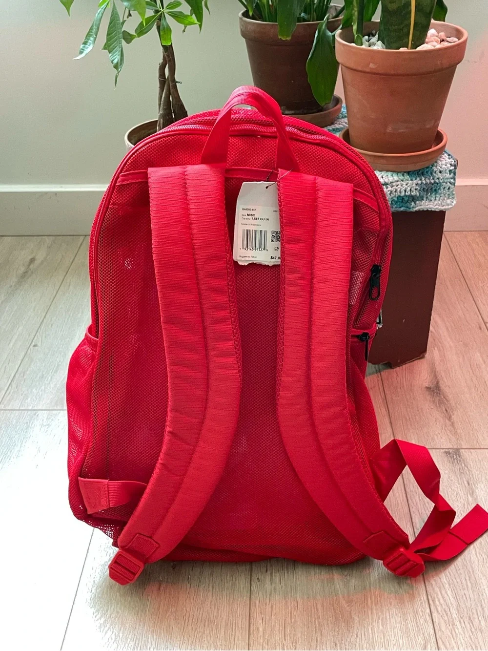 Nike Brasilia Mesh Training University Red Backpack